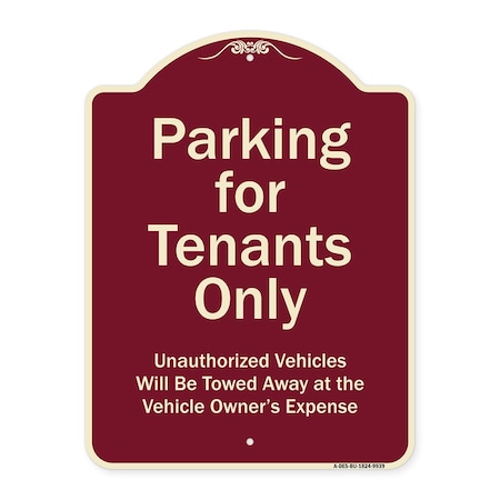 Designer Series-Parking For Tenants Only Unauthorized Vehicles Towed Away